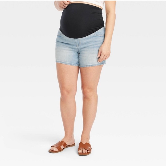 Isabel Maternity by Ingrid & Isabel Pants - Isabel Maternity Denim Shorts